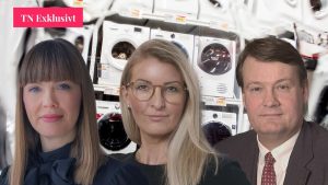 Frida Faxborn, näringspolitisk expert på TechSverige, Pernilla Enebrink, vd på ElektronikBranschen, Kent Oderud, ordförande i APPLiA. Bild: Grøtt, Vegard, Pressbild